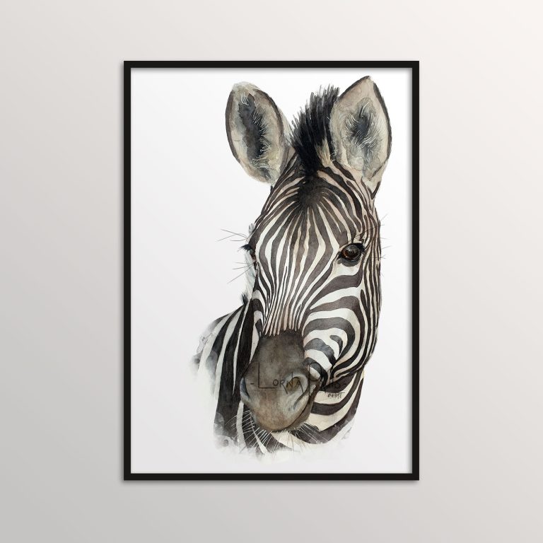watercolor zebra painting