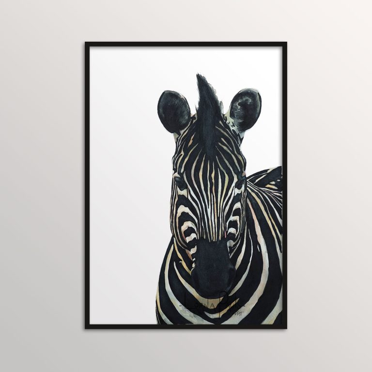 watercolor zebra