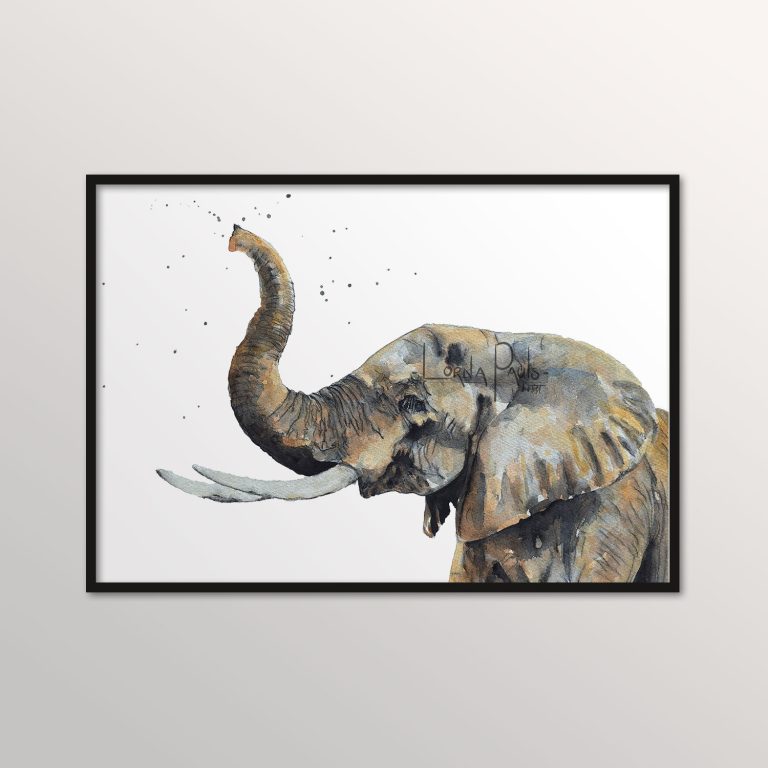 elephant art print
