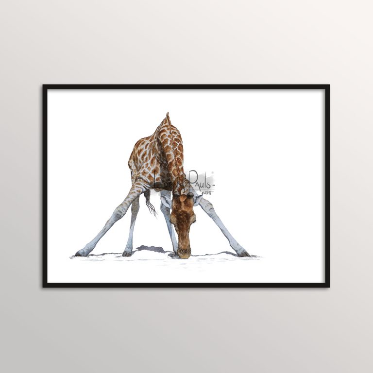 watercolor giraffe painting