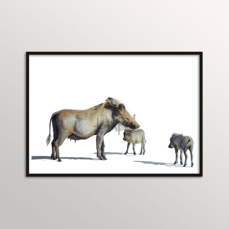 watercolor warthog painting